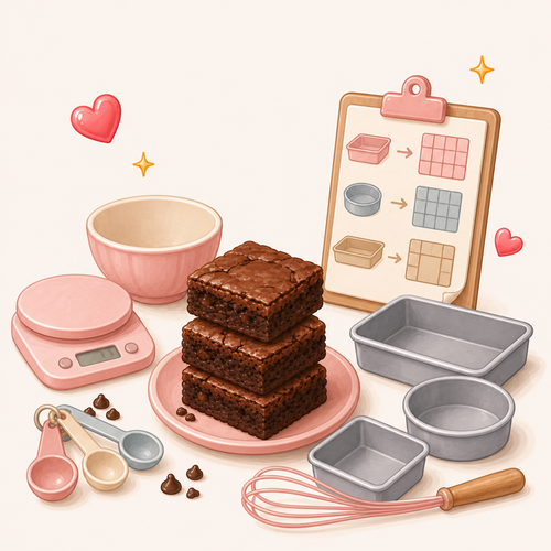 Brownie Recipe Scaling & Pan Conversion Sheets