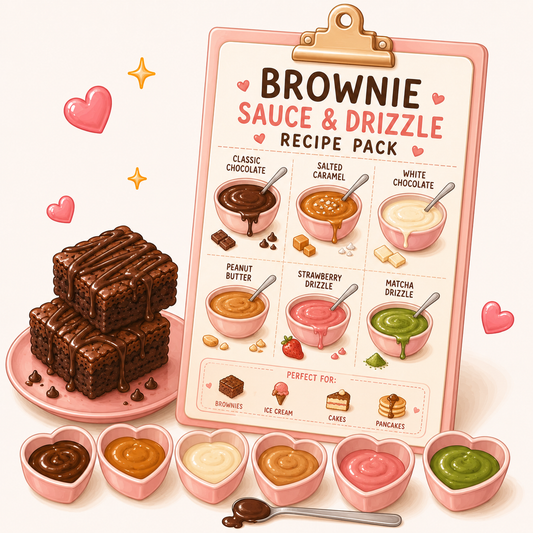 Brownie Sauce & Drizzle Recipe Pack